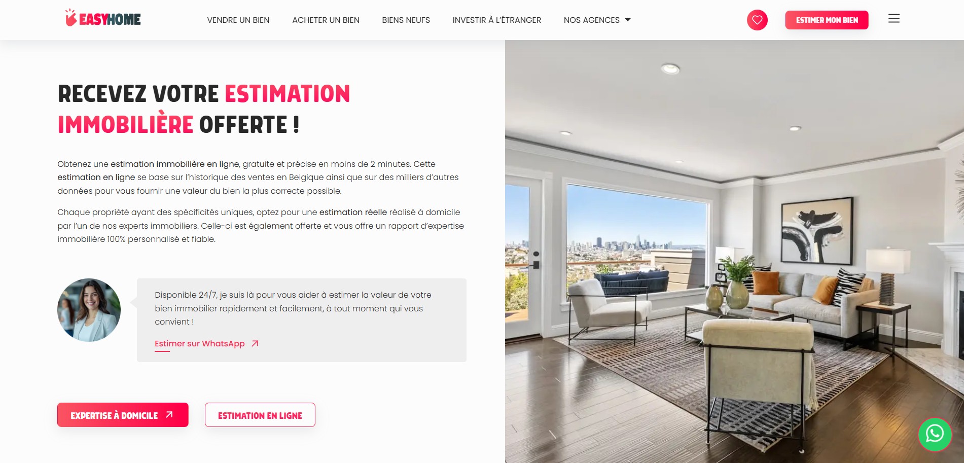 easyhome belgique site internet vendre